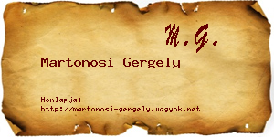 Martonosi Gergely névjegykártya