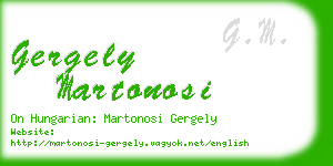 gergely martonosi business card